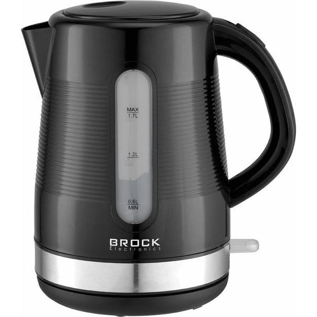 Brock WK 9904 BK Kettle With 360 Degree Base 1,7L 2200W Black/Steel