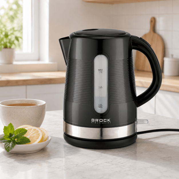 Brock WK 9904 BK Kettle With 360 Degree Base 1,7L 2200W Black/Steel