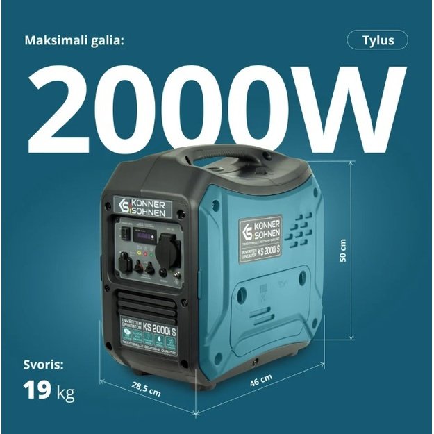 Inverterinis generatorius 2000W, KS 2000i S K&Ouml;NNER  amp S&Ouml;HNEN