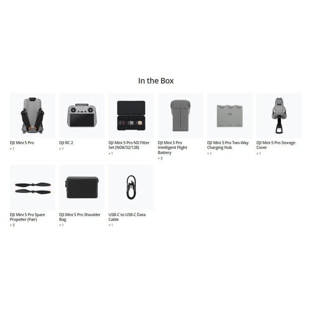 DJI Mini 5 Pro Fly More Combo (DJI RC2）