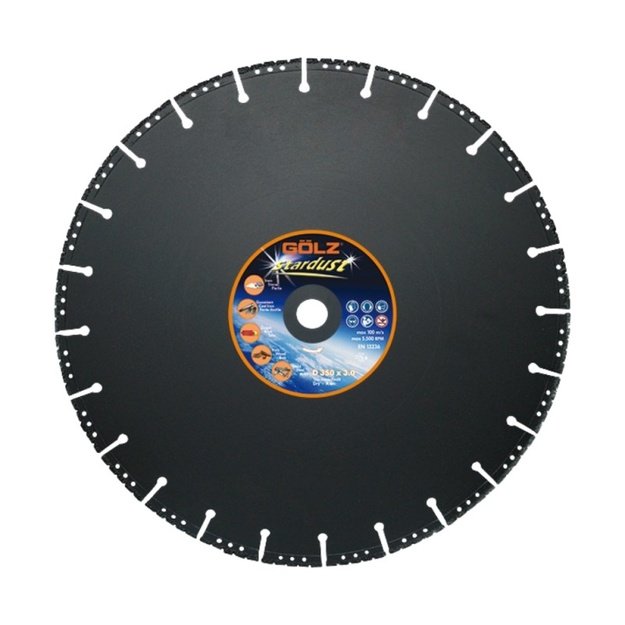 Universalus deimantinis diskas GOLZ Stardust &Oslash;350x20mm