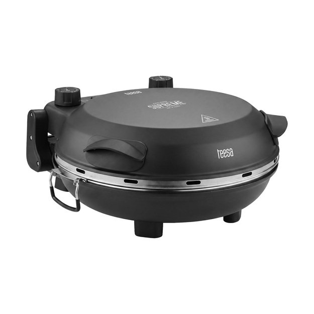 Pizza oven TEESA SUPREME FUN 1200W, 400 degrees, two heaters, black