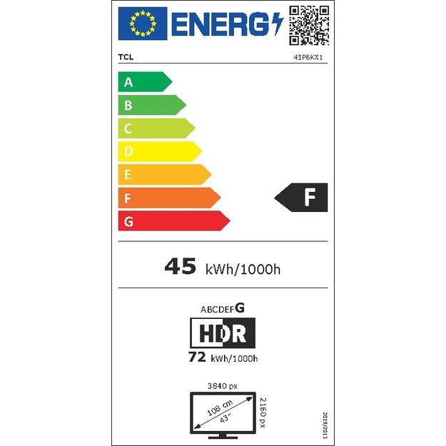 TCL P6K 43P6K TV 109.2 cm (43 ) 4K Ultra HD Smart TV Wi-Fi Metallic