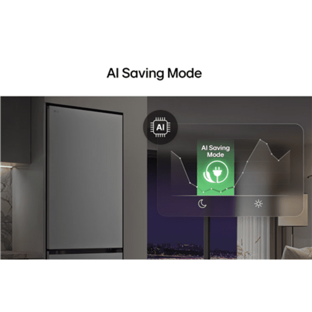 LG Refrigerator | GBBSJ1CCPY | Energy efficiency class C | Free standing | Combi | Height 186 cm | Fridge net capacity 220 L | F