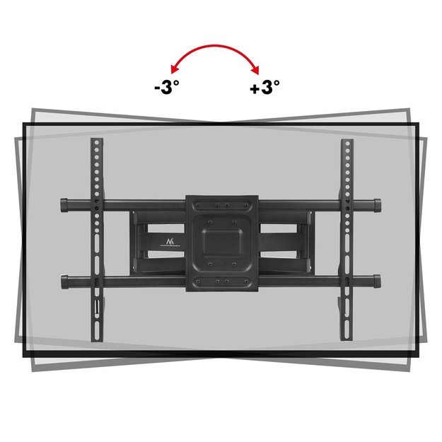 Maclean TV Mount, max VESA 600x400, 32-85 , 60kg, horizontal and vertical angle adjustment, profile 65-390mm, black, MC-789