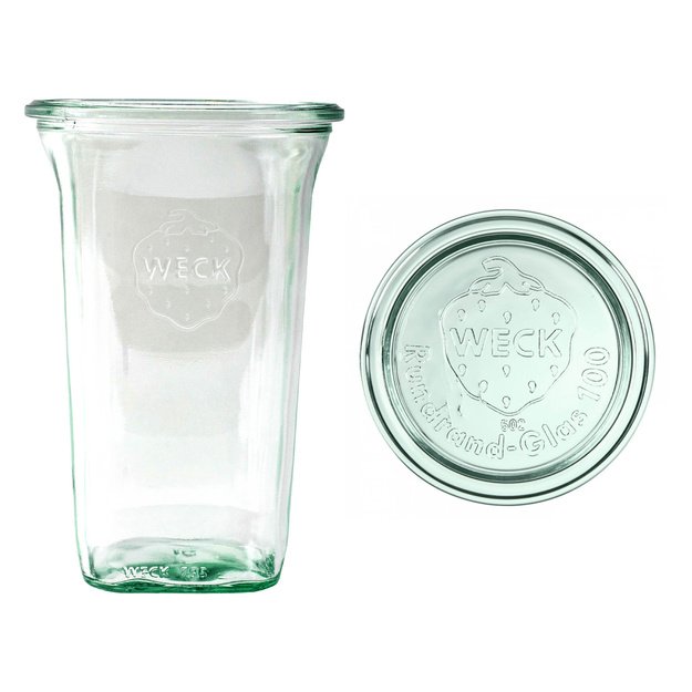 Jar, 795 ml, with lid, 6 pcs, Quadro