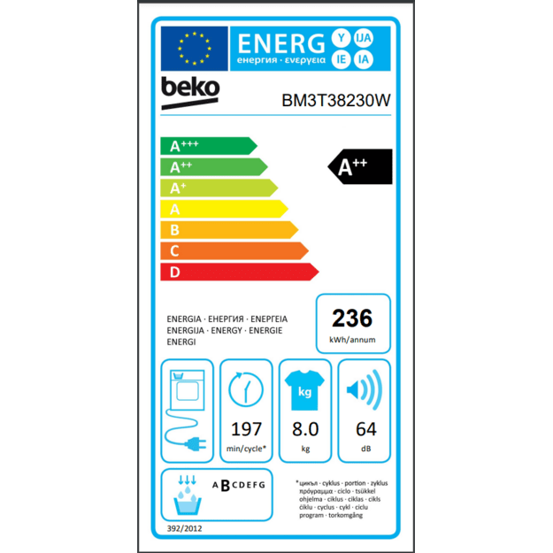 Dryer BEKO BM3T38230W