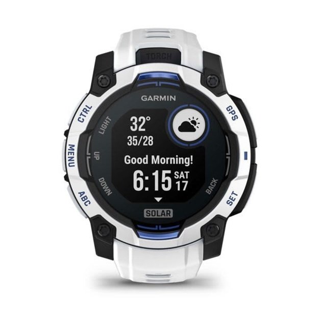 Garmin Instinct 2.29 cm (0.9 ) MIP 45 mm Digital 176 x 176 pixels Touchscreen Black, White GPS (satellite)
