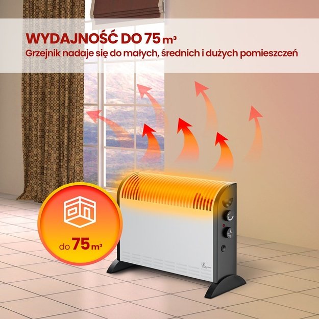 Extralink LCV-06 | Convector heater | 2000W, 3 Modes, Thermostat, Fan