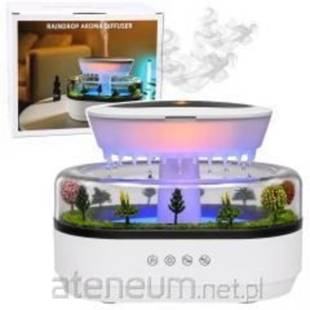 Air humidifier aroma diffuser rain effect LED light