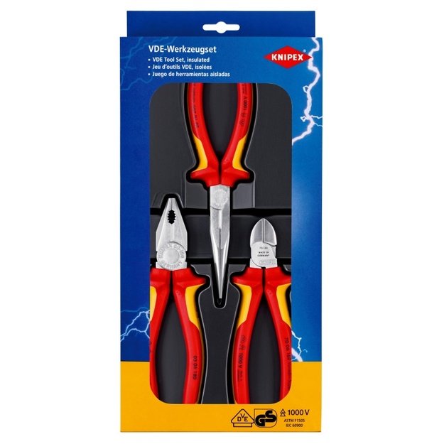 Replės elektrikams KNIPEX 002012, 3vnt.