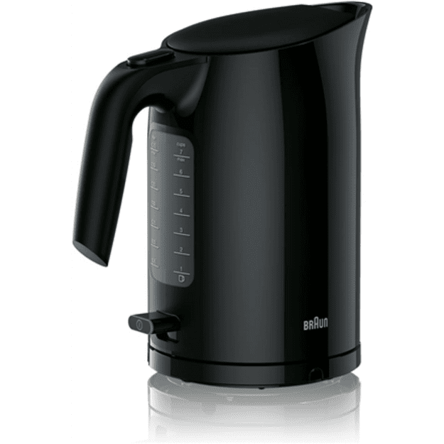 Braun | Kettle | WK3100BK PurEase | Standard | 2200 W | 1.7 L | Plastic | 360&deg; rotational base | Black