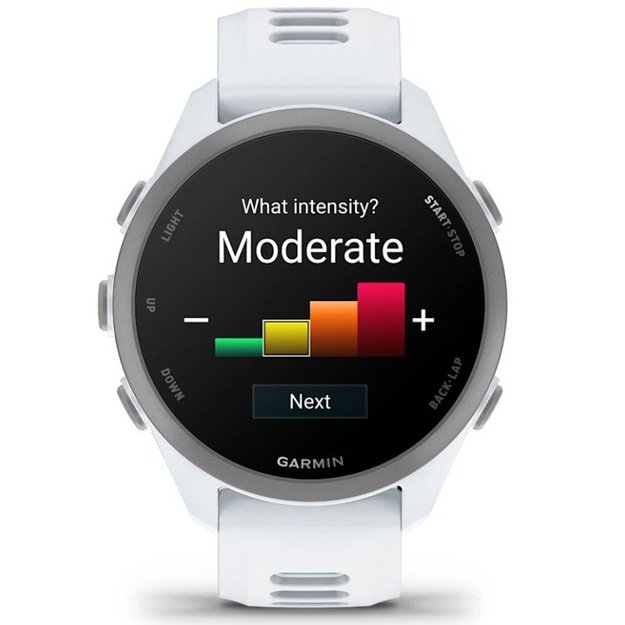 Garmin Forerunner 170 Music 3.05 cm (1.2 ) AMOLED 42 mm Digital 390 x 390 pixels Touchscreen White GPS (satellite)