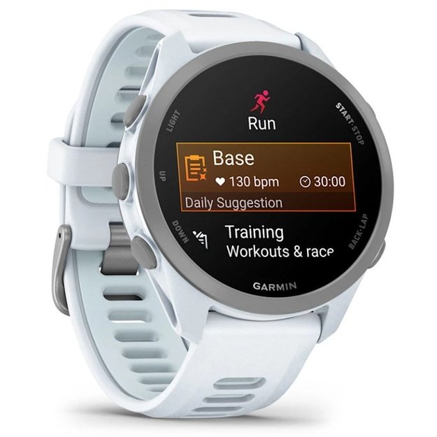 Garmin Forerunner 170 Music 3.05 cm (1.2 ) AMOLED 42 mm Digital 390 x 390 pixels Touchscreen White GPS (satellite)