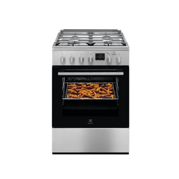 60cm pločio dujinė viryklė su el.orkaite Electrolux LKK660220X