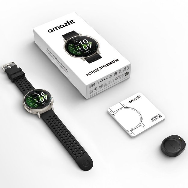Amazfit Active 3 3.35 cm (1.32 ) AMOLED Digital 466 x 466 pixels Touchscreen Gold GPS (satellite)