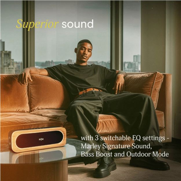 Marley Speaker | Get Together 3 | Bluetooth | Wireless connection | Signature Black