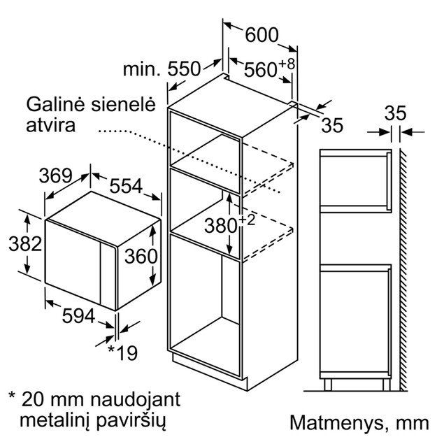 Mikrobangų krosnelė Bosch BFL554MB0 4