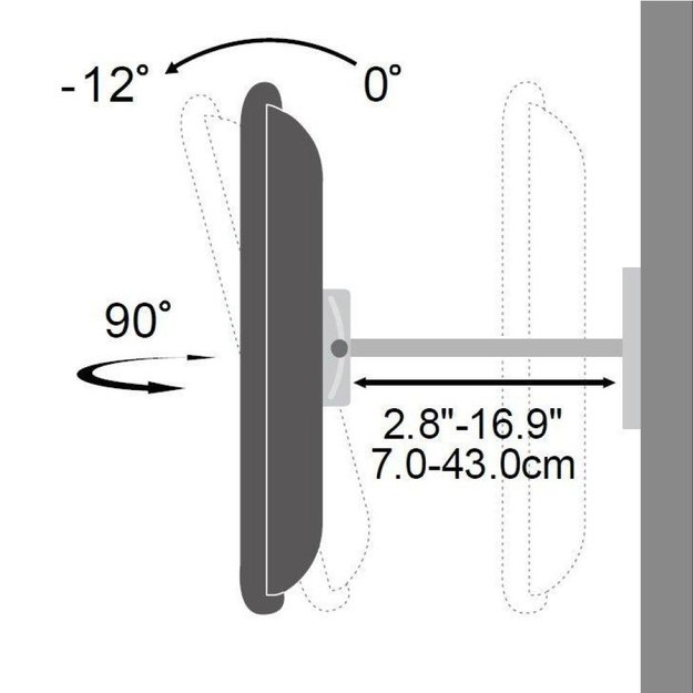 Techly 23-55  Wall Bracket for LED TV LCD Full-Motion Dual Arm  ICA-PLB 147M