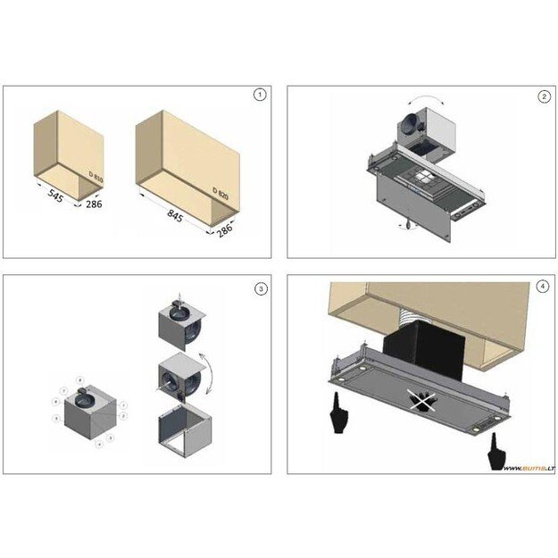 Įmontuojamas gartraukis NOVY 811 Mini Pure line 3