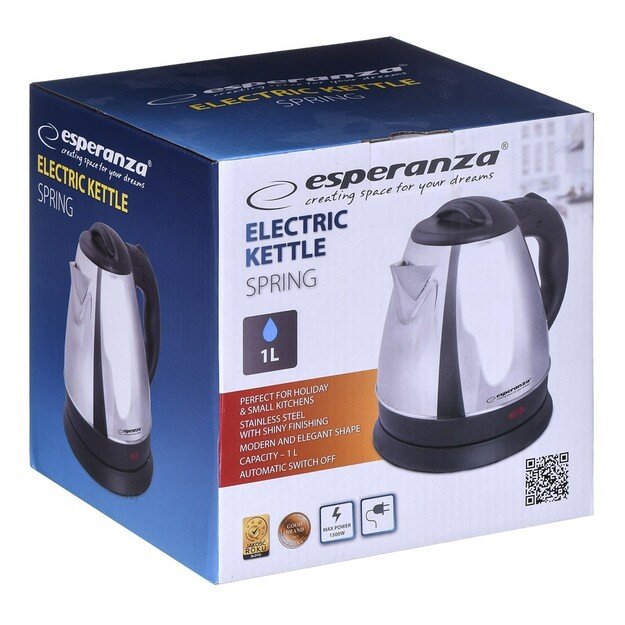 Esperanza EKK116S Electric kettle 1 L 1350 W Silver 1