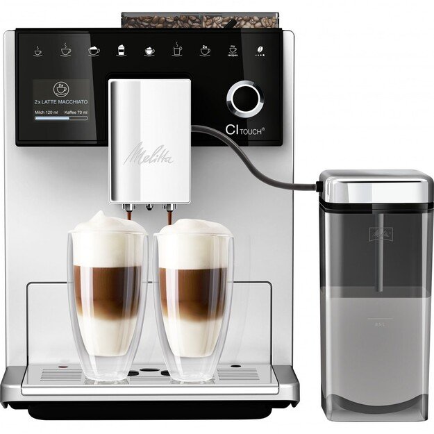 MELITTA F630&ndash;111 CI TOUCH automatinis kavos aparatas,  sidabro