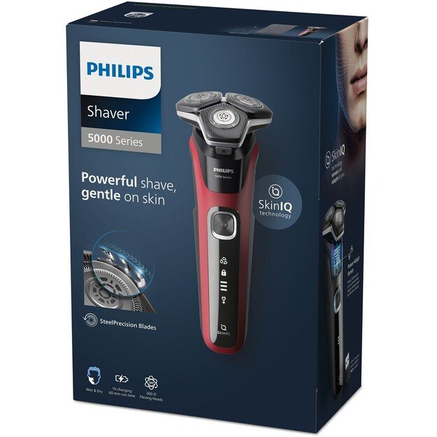 Philips SHAVER Series 5000 S5883/10 men s shaver Rotation shaver Trimmer Black, Red 4