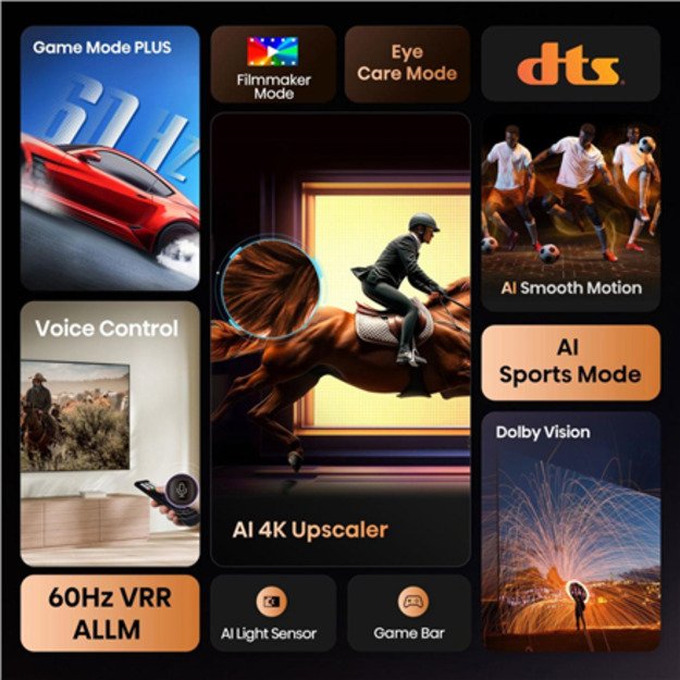 Hisense 4K TV | 75A6Q | 75 | Smart TV | VIDAA Smart OS | UHD | Black 6