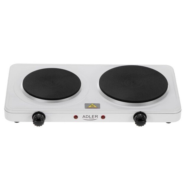 Adler Hot Plate | AD 6520 | Number of burners/cooking zones 2 | White | Electric 3