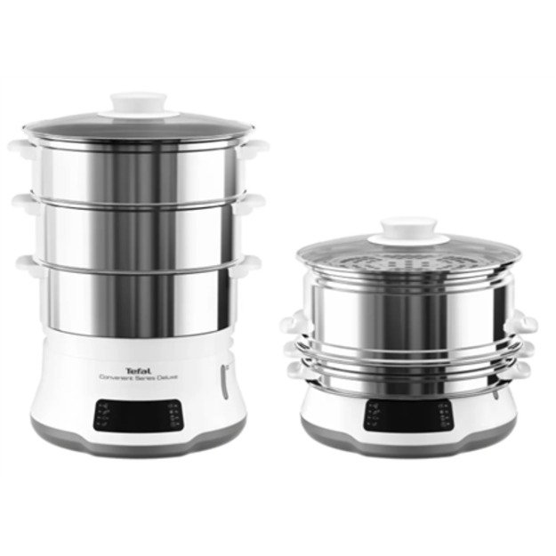 TEFAL Steamer Pot | VC502D10 | 0.7 L | Number of programs 8 | White/Stainless Steel 1