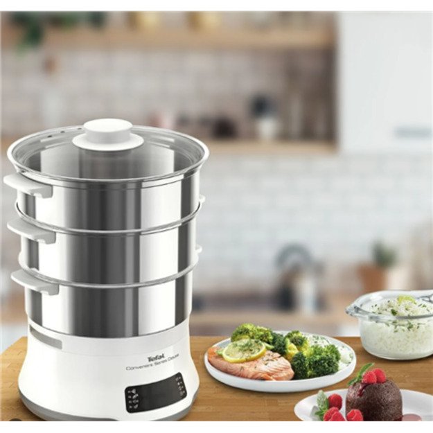 TEFAL Steamer Pot | VC502D10 | 0.7 L | Number of programs 8 | White/Stainless Steel 2