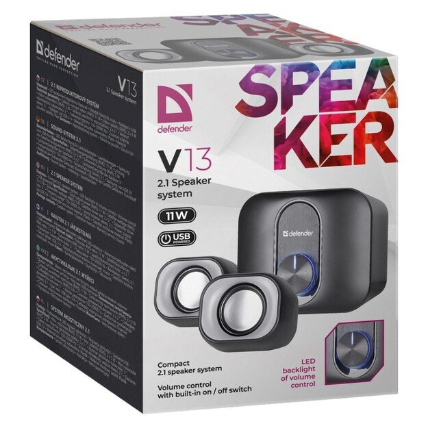 PC SPEAKERS DEFENDER V13 2.1 11W USB 1