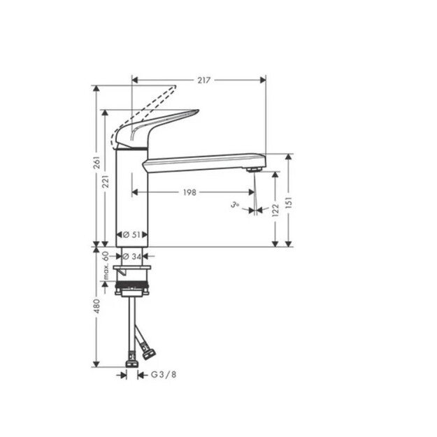 Virtuvinis mai&scaron;ytuvas Hansgrohe Focus M42, 71806800 1