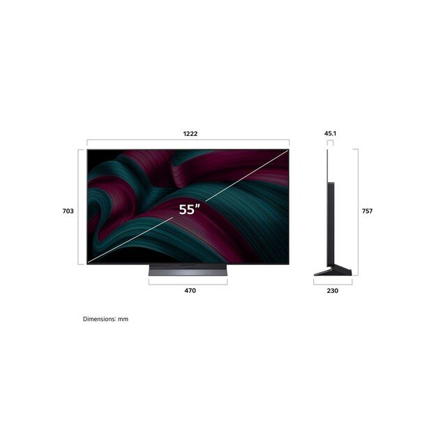 LG OLED evo AI OLED55C51LA TV 139,7 cm (55 ) 4K Ultra HD Smart TV Wi-Fi Black 1