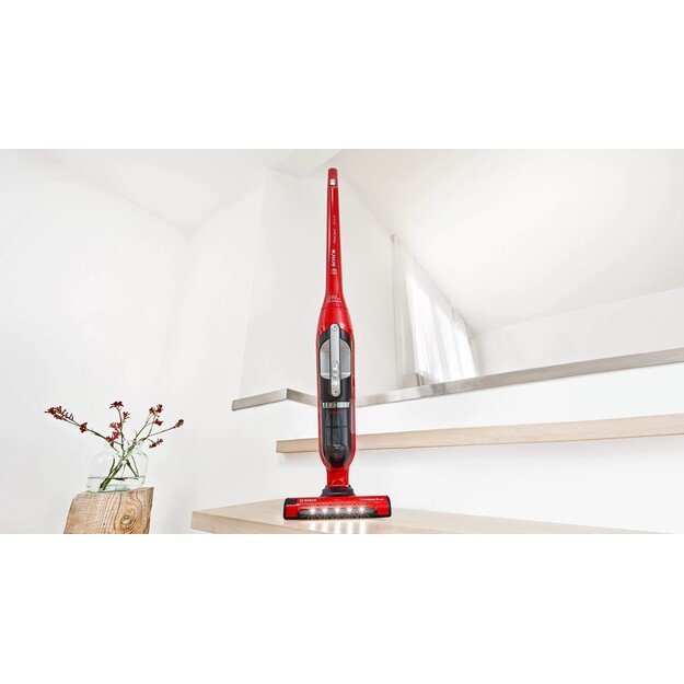 Bosch Serie 4 BBH3ZOO28 stick vacuum/electric broom Battery Dry Bagless 0.4 L Red 2.15 Ah 3