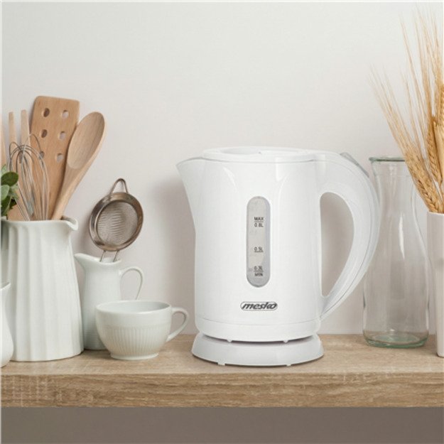 Mesko Kettle | MS 1376 | Electric | 850 W | 0.8 L | Plastic | 360&deg; rotational base | White 2