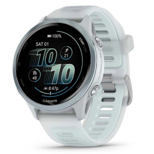 Garmin Forerunner 570 I&scaron;manusis laikrodis 42mm Cloud Blue Aluminum/Translucent Whitestone/Cloud Blue