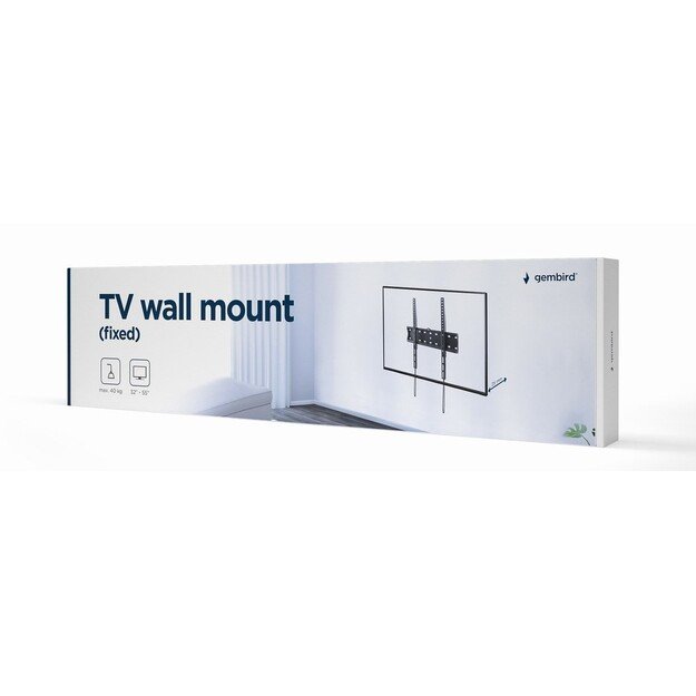 Gembird | Wall mount | Fixed | 32-55   | Maximum weight (capacity) 40 kg | Black