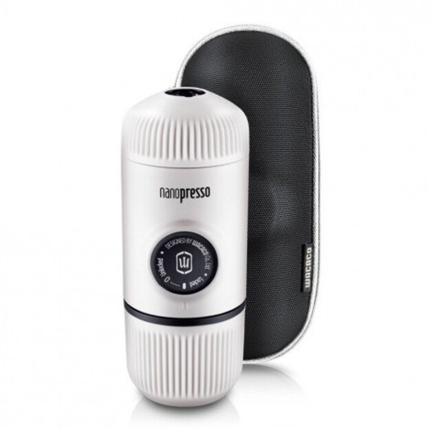 WACACO NANOPRESSO CHILL WHITE rankinis maltos kavos aparatas su dėklu, balta