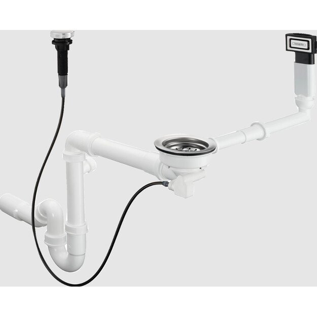 Sifonas su dugno vožtuvu ir persipildymo rinkiniu D16-11 Hansgrohe 43937000 1