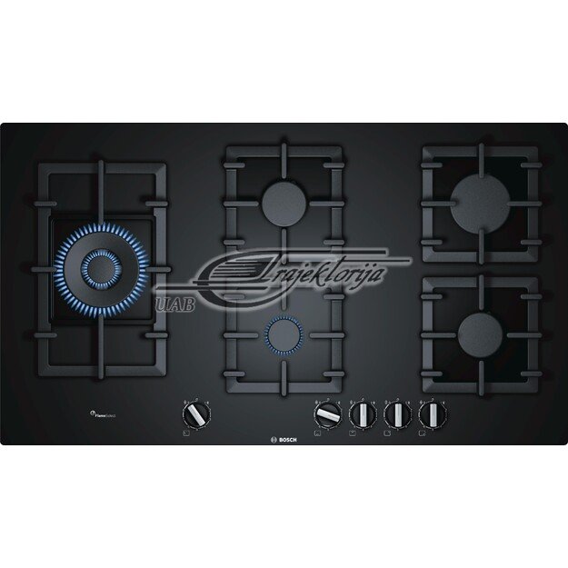 Gas cooktop BOSCH  PPS9A6B90 (5 fields, black color)
