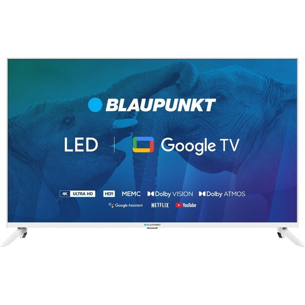 TV 43  Blaupunkt 43UBG6010S 4K Ultra HD LED, GoogleTV, Dolby Atmos, WiFi 2,4-5GHz, BT, white
