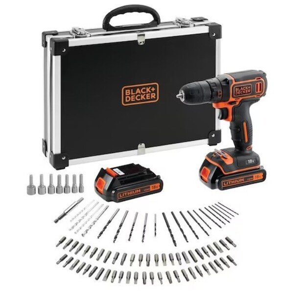 Suktuvas gręžtuvas 18V CDC18BAFC-QW BLACK+DECKER