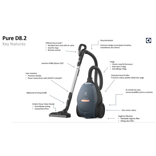 Vacuum cleaner ELECTROLUX PURE D8 PD82-4MB SILENCE