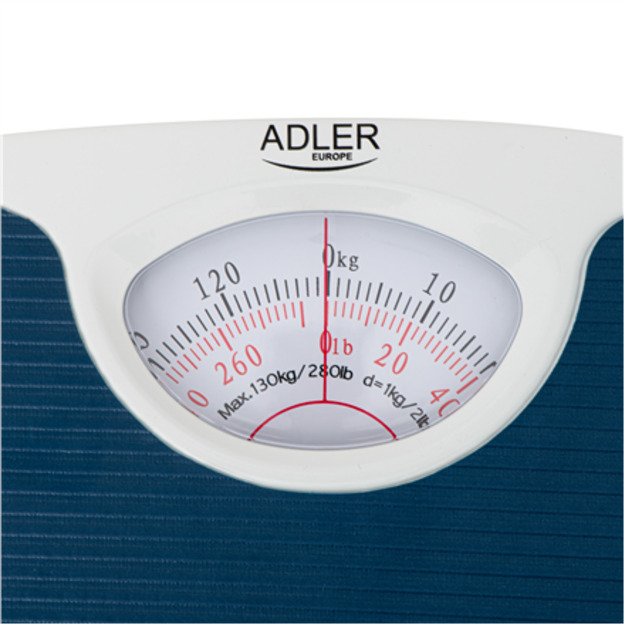 Adler | Mechanical bathroom scale | AD 8151b | Maximum weight (capacity) 130 kg | Accuracy 1000 g | Blue/White 2