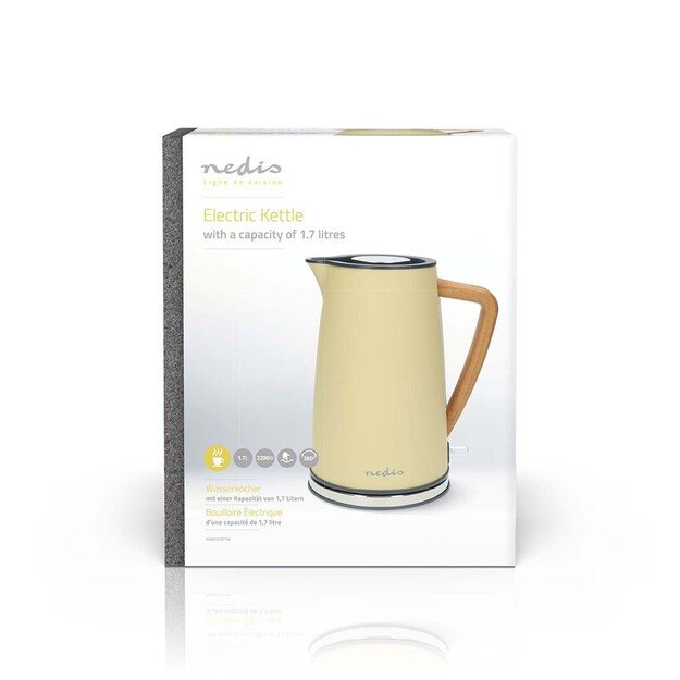 Nedis KAWK510EYW electric kettle 1.7 L 2200 W Yellow 5