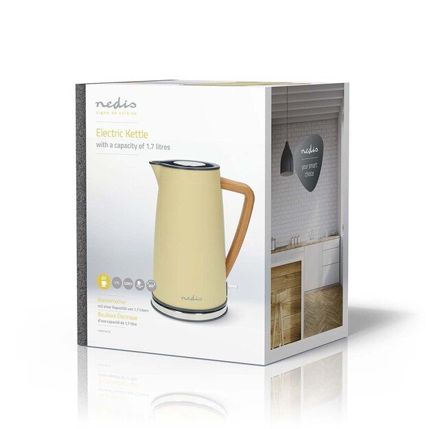 Nedis KAWK510EYW electric kettle 1.7 L 2200 W Yellow 4