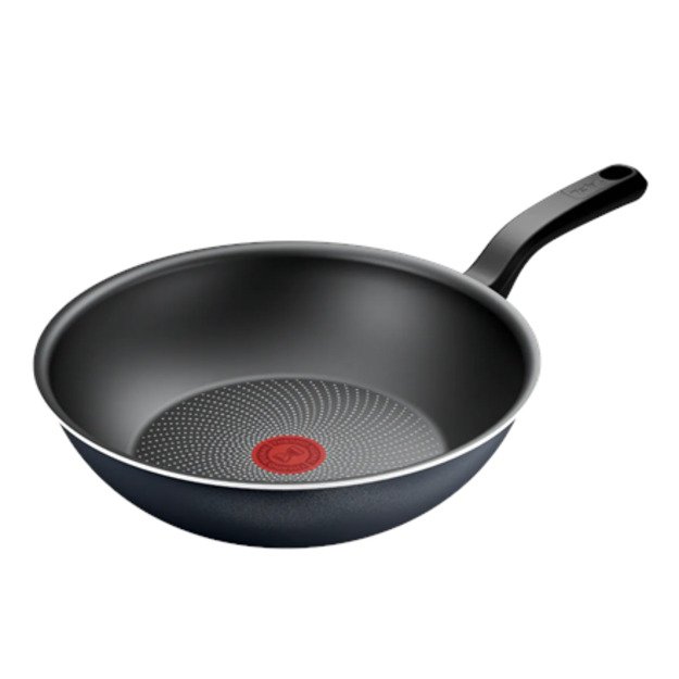 TEFAL Pan | H0561942 | Wok | Diameter 28 cm | Suitable for induction hob | Fixed handle | Black