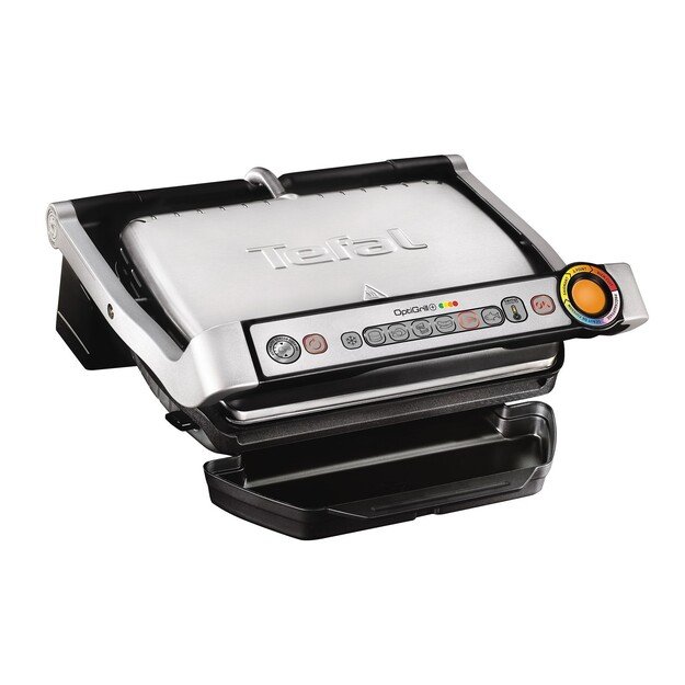 Electric grill Tefal OptiGrill GC712D34 ( Contact grill , 2000 W , Inox )