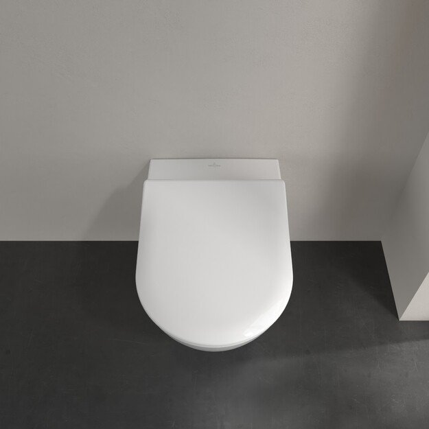 Pakabinamas klozetas Villeroy & Boch Subway 2 Direct Flush su slim Soft Close dangčiu ir CeramicPlus